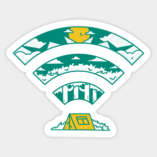 Wild and free, just like the Wi-Fi in the forest. Sticker